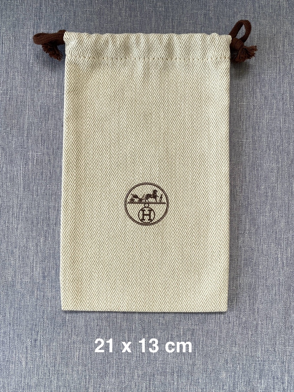 NWOT Authentic Hermès | Drawstring Dust Bag DIY Upcycled Projects Gift Storage
